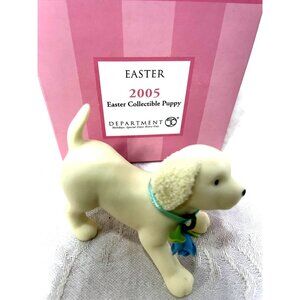 Easter 2005 Dept 56 Collectible Puppy Dog Porcelain 2.5”x3”